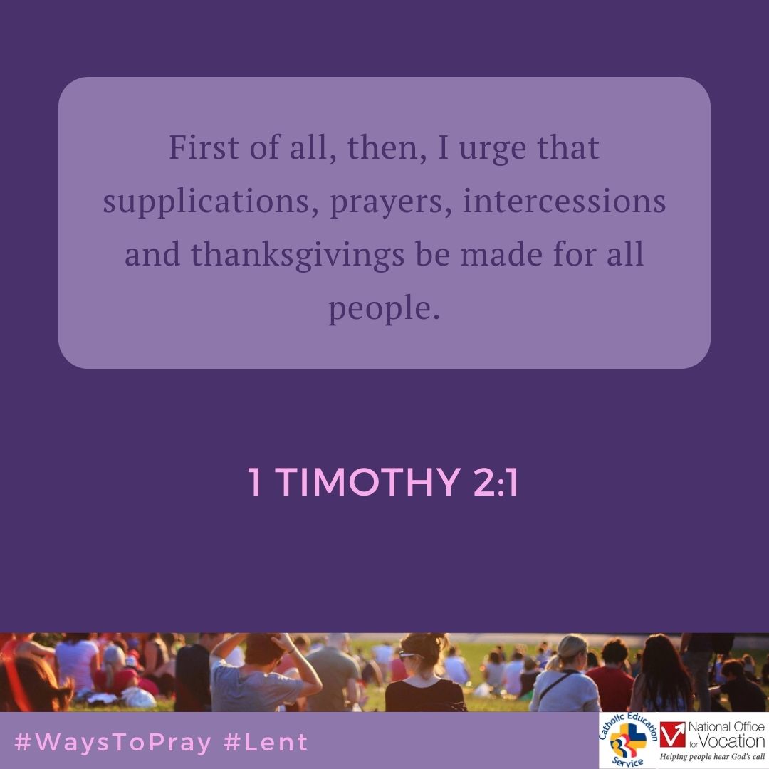 Let us reflect on this verse from Timothy today. #WaysToPray #Lent @CathEdService @UKVocation