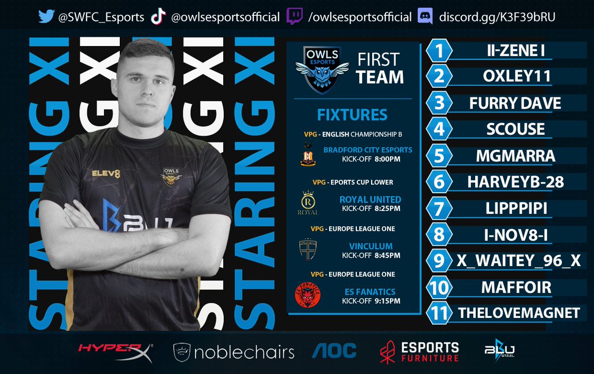 SWFC Esports ProClubs (@swfcesportseafc) on Twitter photo 🦉⚽️ Matchday ⚽️🦉
Tonight's fixtures and lineup for Matchday 4 of <a href="/OfficialVPG/">Virtual Pro Gaming</a>
🏴 CHAMPIONSHIP B
Vs @BCAFC_eSports
8:00PM
🏆 eSports Cup
Vs Royal United
8:30PM
🇪🇺 LEAGUE ONE
Vs @VinculumFC
8:45PM
🇪🇺 LEAGUE ONE
Vs Es Fanatics
9.15PM
@SWFC_Esports
#EAFC24
#ProClubs 🦉⚽️ Matchday ⚽️🦉
Tonight's fixtures and lineup for Matchday 4 of <a href="/OfficialVPG/">Virtual Pro Gaming</a>
🏴 CHAMPIONSHIP B
Vs @BCAFC_eSports
8:00PM
🏆 eSports Cup
Vs Royal United
8:30PM
🇪🇺 LEAGUE ONE
Vs @VinculumFC
8:45PM
🇪🇺 LEAGUE ONE
Vs Es Fanatics
9.15PM
@SWFC_Esports
#EAFC24
#ProClubs