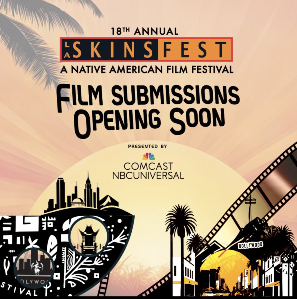 LASKINSFEST's tweet image. "Calling all Native and Indigenous filmmakers!  

Mark your calendars because film submissions officially open late February!  Submit your film for a chance to showcase your work on the iconic screen of the TCL Chinese Theatre in Hollywood!

#Nativecinema #indigenousfilms