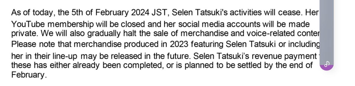 Mcofevolution's tweet photo. @NIJISANJI_World Are they seriously saying they might still release and sell Selen merch in the future.... https://t.co/B0pdH1IwZt