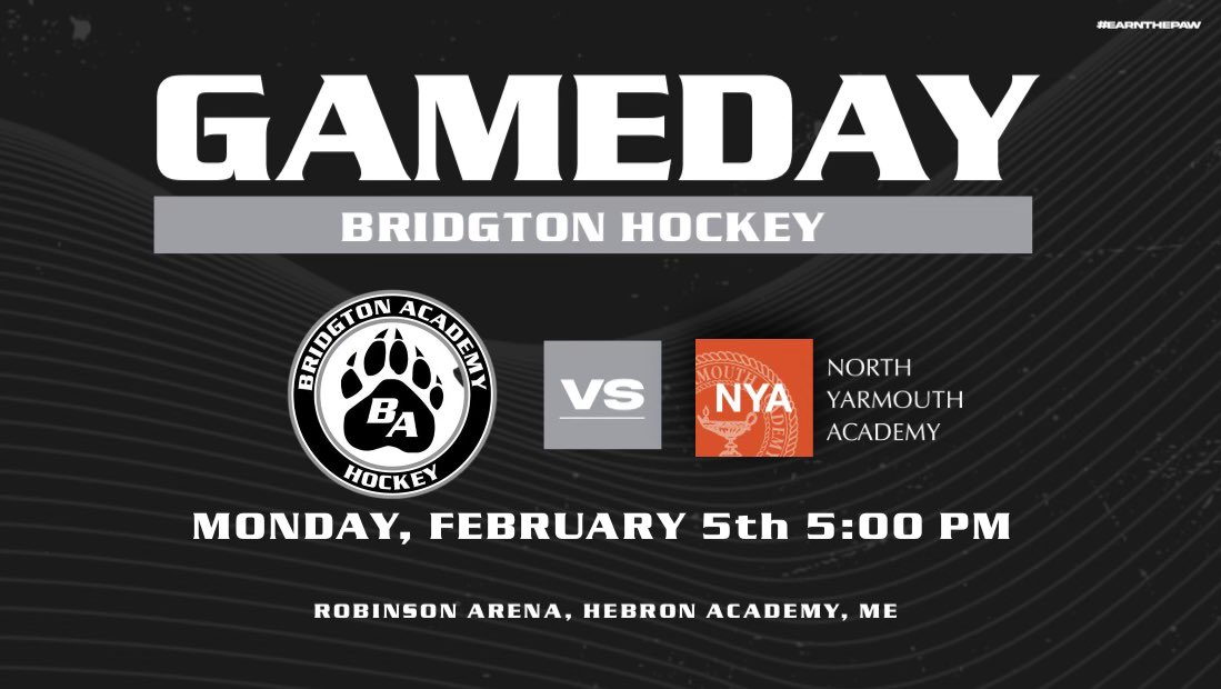 Maine Prep Cup kicks of today.  BA vs <a href="/NYABoysHockey/">NYA Boys Hockey</a> at 5pm. <a href="/HebronAcademy/">Hebron Academy</a> vs <a href="/KentsHillAD/">Kents Hill Hockey</a> at 7pm
