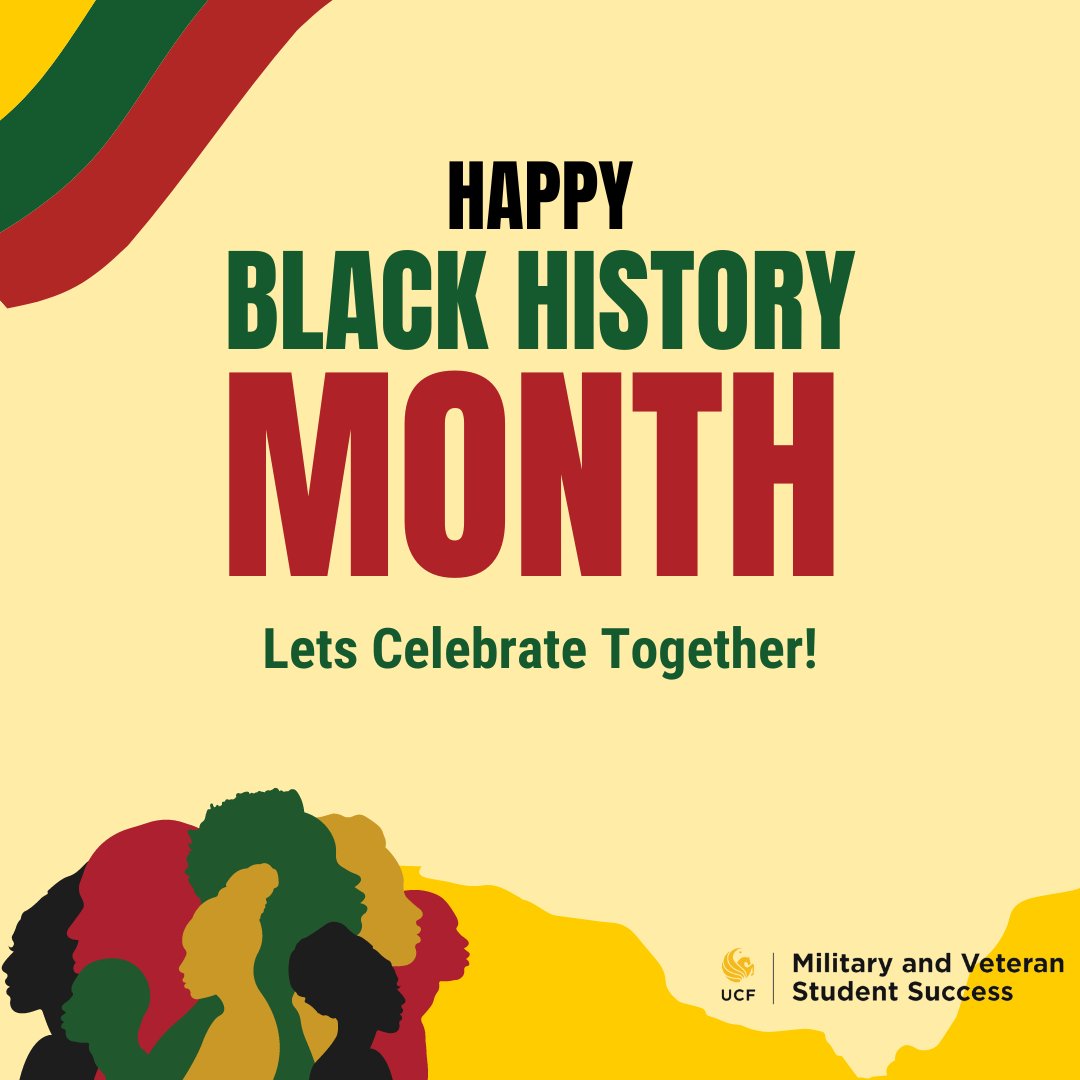 🌟 Celebrating Black History Month with pride and gratitude from UCF Military and Veteran Student Success! 🎉 Let's continue to learn, uplift, and advocate for equality every day. #BlackHistoryMonth #UCF #MilitaryStudentSuccess ✊🏾📚