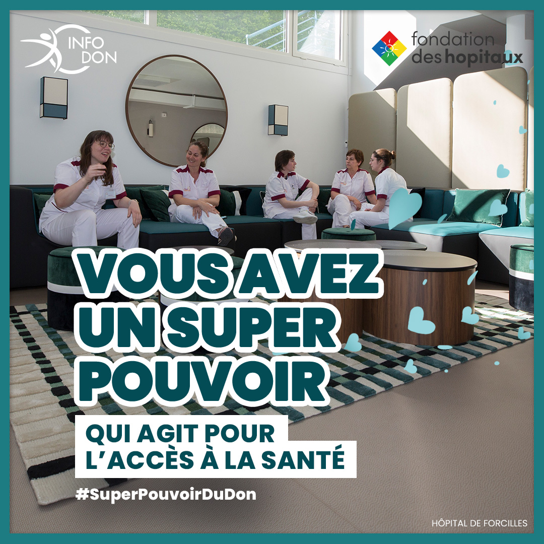 💙 La Fondation des Hôpitaux se mobilise pour la campagne d’Info Don ! 💫 Cette campagne menée par @generosites débute aujourd’hui et à pour but de sensibiliser sur l’importance des dons ! 👉 Apprenez-en plus sur la campagne sur : superpouvoirdudon.fr #SuperPouvoirDuDon