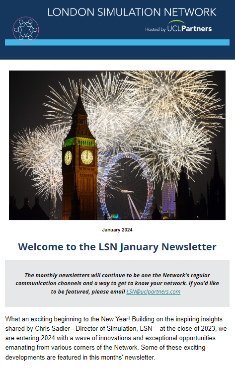 Had a long day at work? Unwind with the January edition of the LSN Newsletter: mailchi.mp/36e8f97f1876/l… @UCLPartners @KingsMedEd @FrimleyHealth @maudsleylearn @HomertonSim @GOSH_CSC @JemLaura @SSHorg