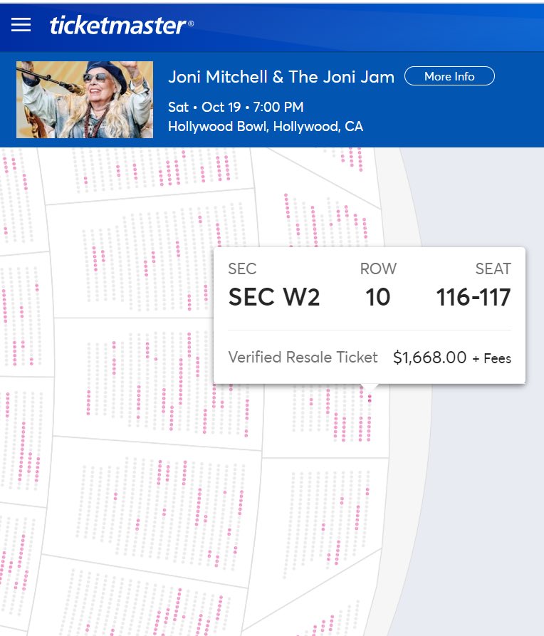 moronbaker's tweet photo. verified resale of a back row ticket posted for $1,668 on the first day of general on-sale means you won’t see heaven, btw https://t.co/JfkJEabiLB