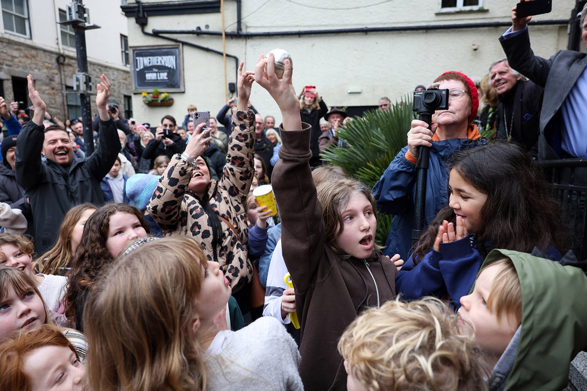 After suggestions to replace the silver ball with tangerines wrapped in tinfoil, and pennies with chocolate coins were described as 'health and safety gone mad', St Ives Feast Day saw the return of silver ball hurling today, largely unchanged, and in all its chaotic splendour.