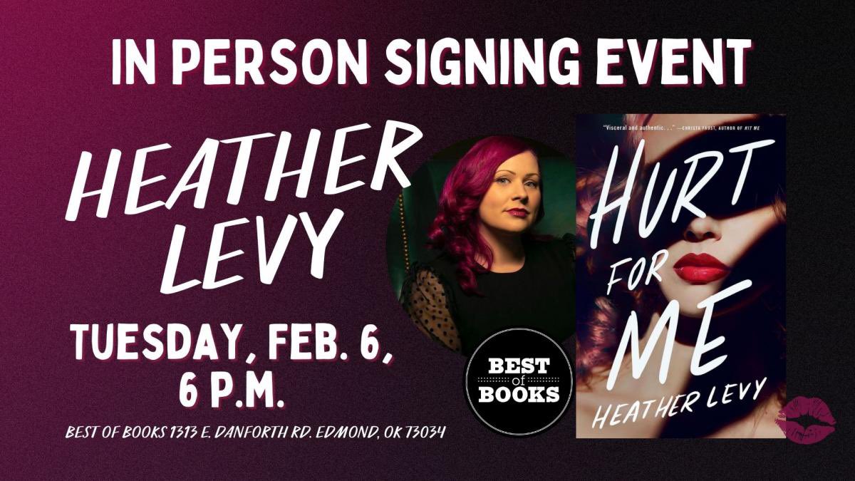 Don’t forget about my official in person book launch/signing of HURT FOR ME tomorrow at 6 pm at @bestofbooksok! There will be wine, cookies, and conversation—hope to see you there!