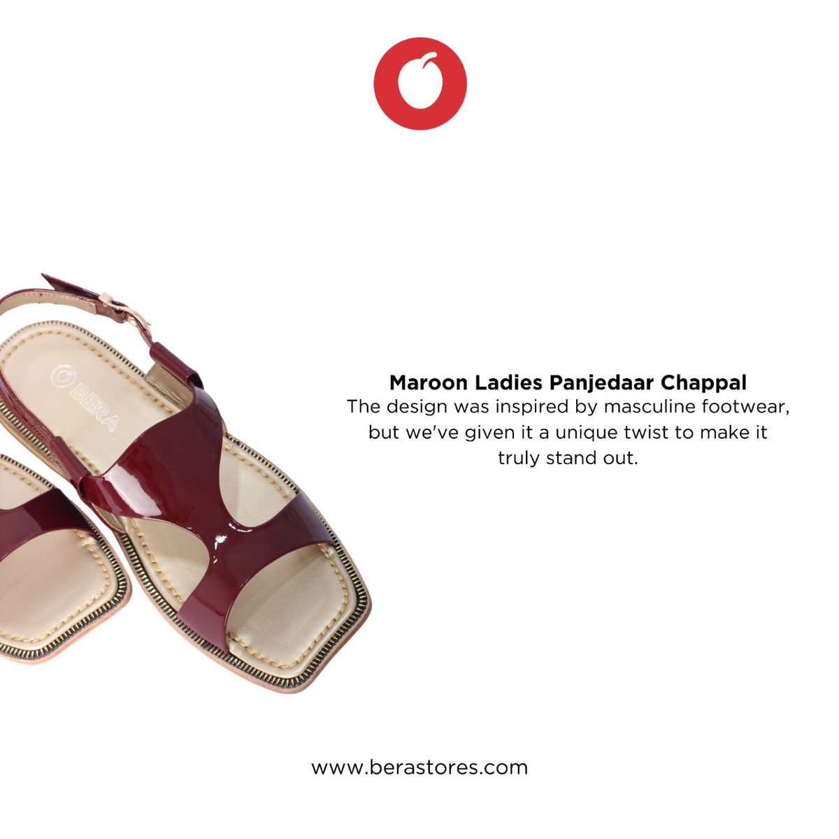 Maroon Ladies Panjedaar Chappal - The design was inspired by masculine footwear, but we've given it a unique twist to make it truly stand out.

Shop: berastores.com 
WhatsApp: 0311 1644085 

#berastores #ladieschappal #ladiespanjedar #chappal #ladies #footwear #women