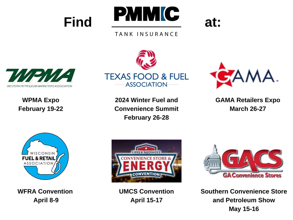PMMICInsurance's tweet image. PMMIC is booked and busy! Visit us at these upcoming events to learn more about our coverage and Experience the PMMIC Difference. 
#pmmic #pmmictankinsurance #storagetankinsurance #tradeshows