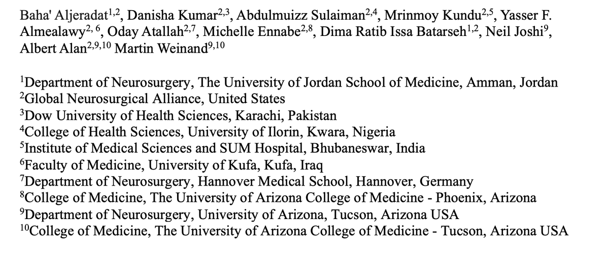AlbertAlan's tweet photo. My vision is coming to fruition with just one publication that we are about to submit. Our team represents seven diverse countries: Nigeria, Germany, Jordan, Pakistan, India, Iraq, and the United States. #Neurosurgery #IMG #USMD https://t.co/eZpJ6Sjqu4