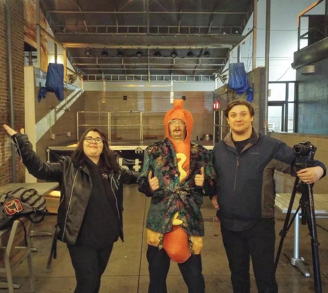 Well, this photo proves it. The other night wasn't some odd fever dream.. The Sammy Hawtdogs Variety Show was a total blast!! 

Thank you, also, to the nightshop staff for being so welcoming to us! 

A brand new episode of Camp Nostalgic's #FunnyAssRoadShow will be here soon!