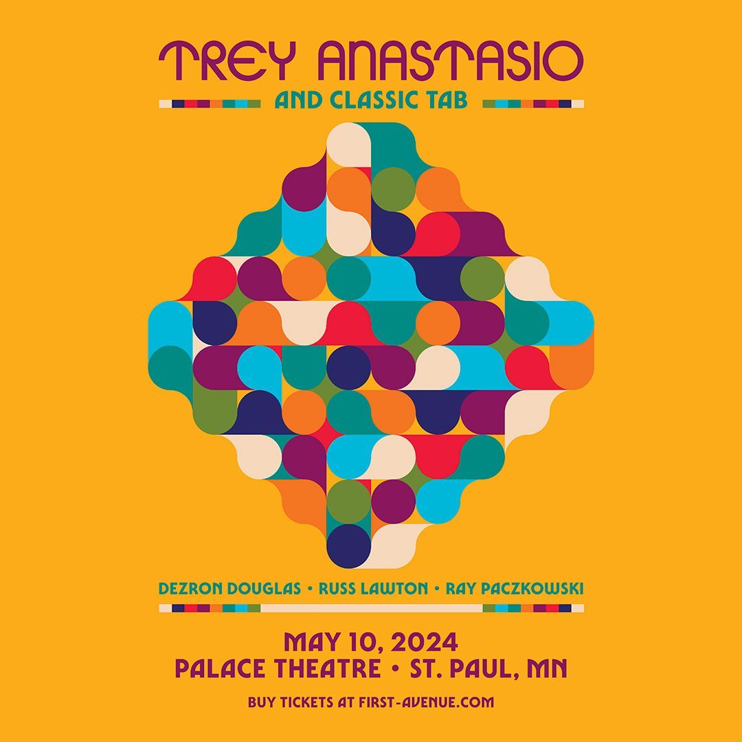 PalaceStPaul's tweet photo. Just Announced: An Evening with @treyanastasio and Classic TAB at the Palace Theatre on Friday, May 10.

On sale Friday → https://t.co/h8Zi85MgkJ https://t.co/JDkPTqjvmE