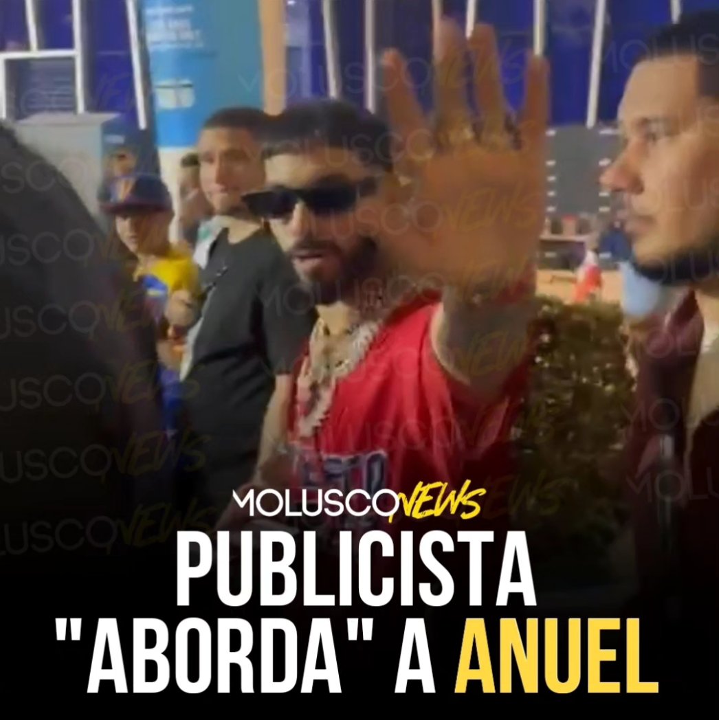 Moluskein's tweet photo. El publicista Vladimir Gómez pudo lograr acceso a Anuel cuando el trapero salía del loanDepot Park de Miami y le dijo ésto. 

#MoluscoUrbanNews 
#ElMolu🎧 https://t.co/CtXdq0kKav