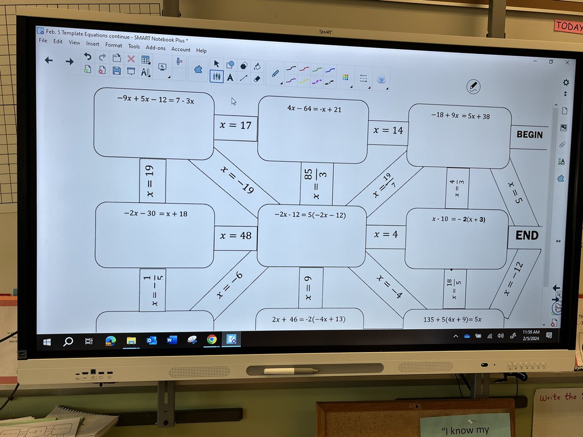 APSKenmore's tweet image. Ms. Parkhurst’s Pre-Algebra students are working in small groups solving equations with variables on both sides with Mr. Dia. #VerticalInstruction #MathDiscourse @APSMath @mgoodman06 @APSVirginia