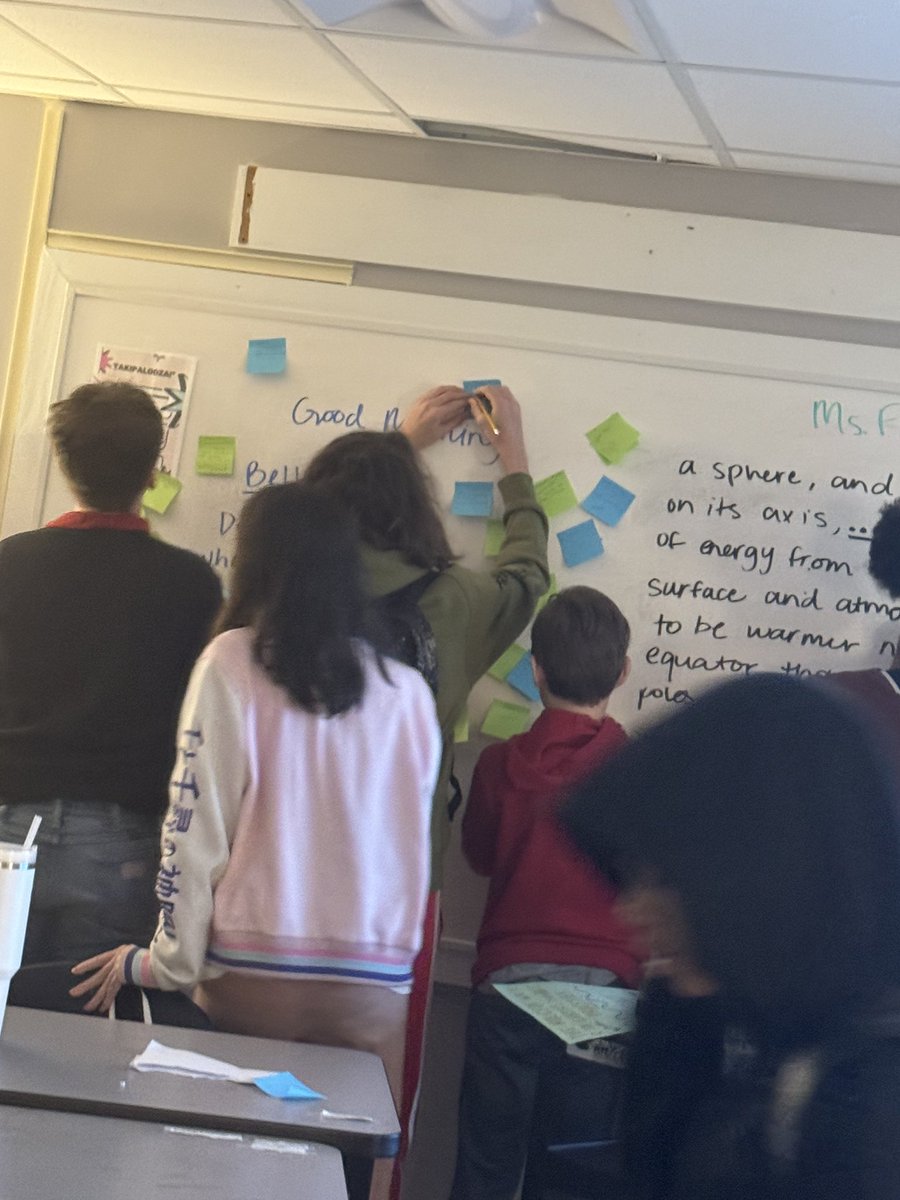 mhawkinsEDU's tweet photo. 🔔 Engaging start to class! Today, Ms. Florence began with a clever sticky note bellringer. Students jotted down what they remember about convection currents. Great way to set the stage for learning! 📚 #PowerStart #Engage #Encourage❤️ @VineMSKnox https://t.co/i8CV7CTAyl