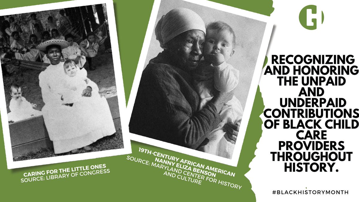 HomeGrownOrg's tweet photo. The current child care system faces inequities that can be traced back to many historically racist and sexist policies and practices. Black women made up the original child care workforce through forced labor during slavery and afterwards. #BlackHistoryMonth #ChildCare https://t.co/Q04ExSiVXg