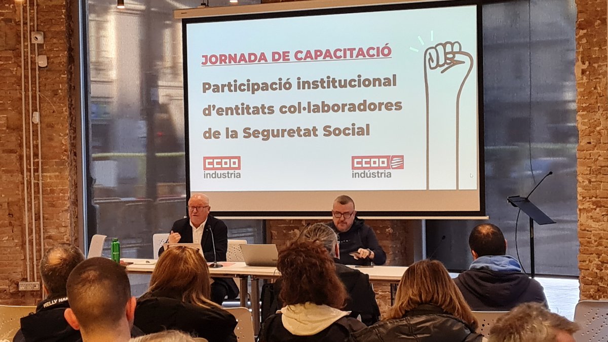 Seguim donant eines als nostres delegats i delegades perquè puguin desenvolupar la seva activitat sindical. Avui i demà estem fent una nova edició de la jornada formativa estatal sobre #mútues per a les persones que no van poder participar en l'anterior edició
#EnVolemMés