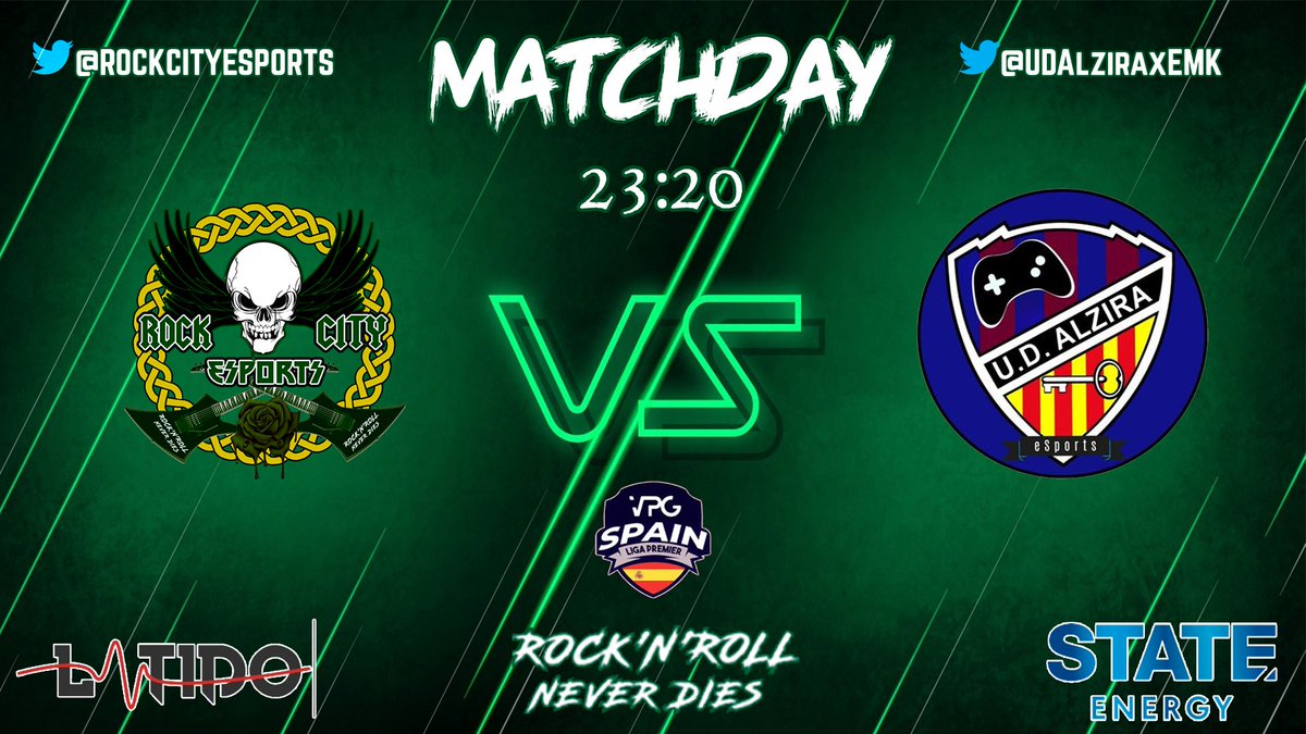RockCityEsports's tweet photo. 🔥MATCHDAY🔥

¡Hola Rockeros! Ultimas semanas de competiciones. ¡Vamos a darlo todo en estas ultimas semanas! ¡Adelante Rock City! 

🏆|@EFAesportsSpain 
🕚|22:40
🆚|@Newhorizonsfc 

🏆|@VPG_Spain 
🕚|23:20
🆚|@UDAlziraxEMK 

@latidoshop @statedrinks @ComunidadClubes https://t.co/MRTvFn5H7H