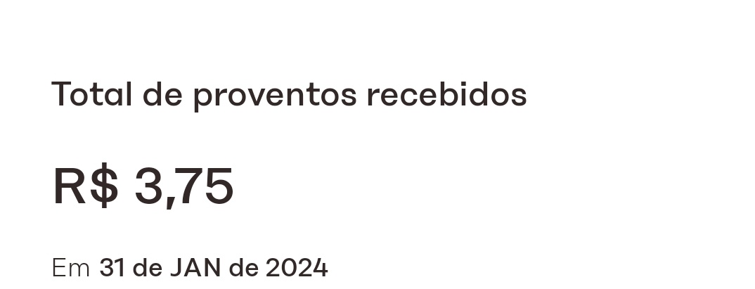 Proventos de janeiro