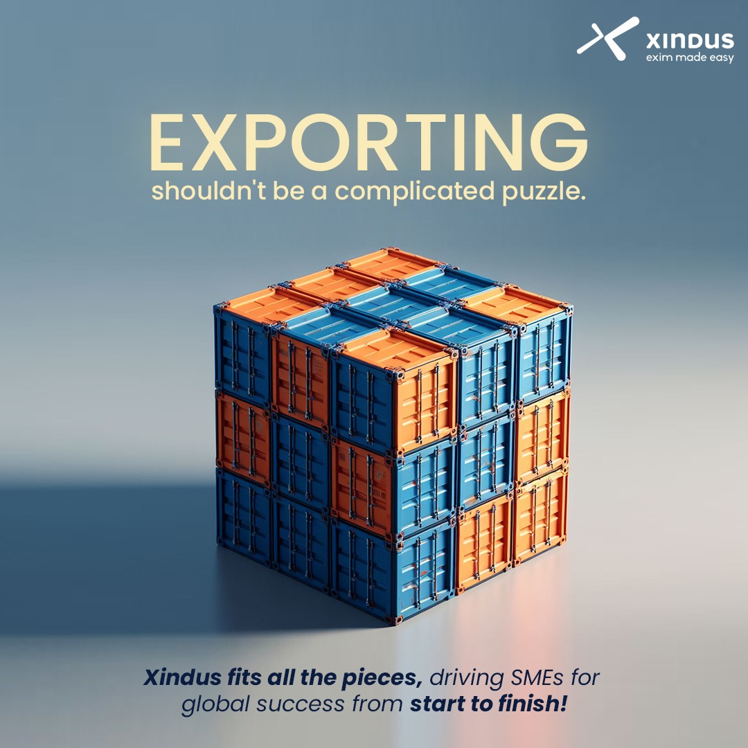 XindusTrade's tweet photo. We simplify your #export journey, managing compliance, tracking &amp; fulfillment seamlessly. With dedicated #customersupport, complete transparency, global returns &amp; #storagemanagement, &amp; more, we are your trusted partner in stress-free exporting! 
Ready to simplify your experience? https://t.co/lfDcEzL59y