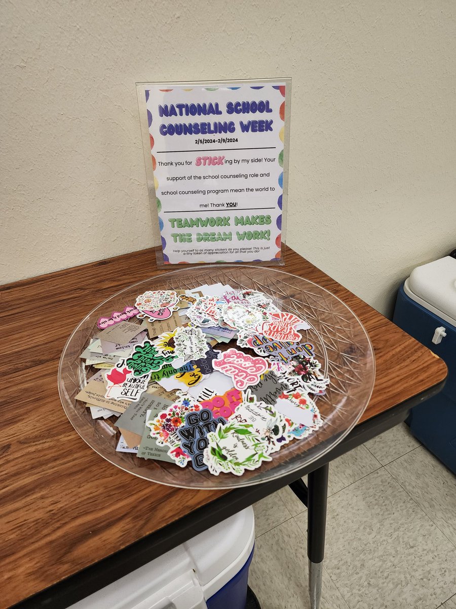 SMCounselorNeal's tweet photo. Just a little something for Motivation Mondays!! I just wanted to thank the teachers with motivational quote stickers. @GPISDCounseling #NSCW24 https://t.co/UqL2fWNUhk