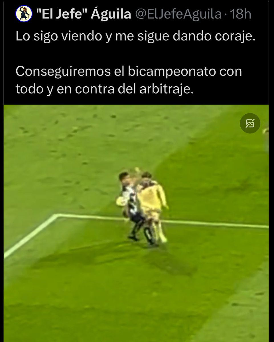 En contra del arbitraje dice 💪🏻😂🦅