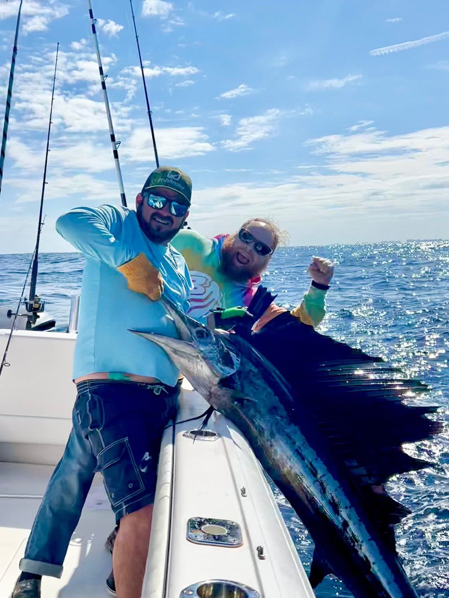 Captain Mike nailed it! 🎣 Bagged a sailfish at Hillsboro Inlet this weekend. 

Curious what he hooked that sailfish with? 👉 Download the #1 rated fishing app with link in BIO