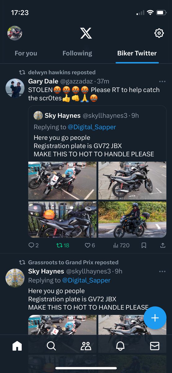 Whoever has put me on this Biker Twitter thing , thank you 🙏👍🏻