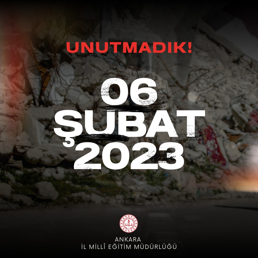 Millet olarak birlik, beraberlik ve dayanışma ruhumuzu en güzel şekilde gösterdiğimiz 'Asrın Felaketi 6 Şubat Depremi'nin birinci yılında kaybettiğimiz tüm canlarımız için okullarımızda 1 dakikalık saygı duruşunda bulunuyoruz. #AsrınBirlikteliği @tcmeb @kocakysr