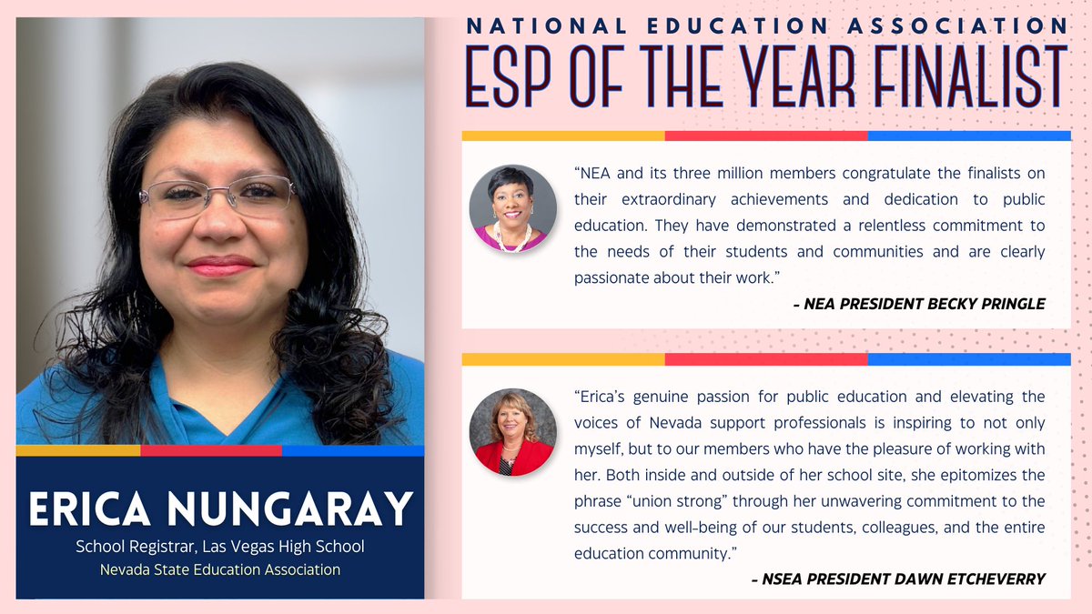 “For ESPs, it doesn’t matter what the job title is. Our end goal is the same—making sure that our kids are safe, healthy, &amp; receiving the best education possible. ESP is a category that is often forgotten about in and our goal is to change that way of thinking.” - <a href="/nungaray_erica/">Erica Nungaray</a>