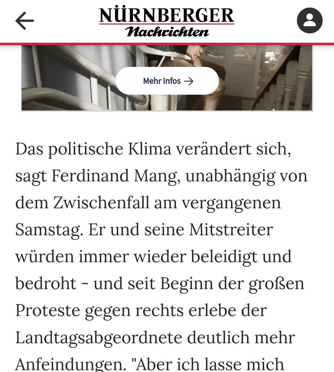 Ein Mandatsträger der afd beklagt das politische Klima und Anfeindungen. 
Ganz mein Humor. 🤣
Wie war das? "Wir werden sie jagen..." "Das wird man doch wohl noch sagen dürfen" usw.
Meiomei, diese kleinen Zauberlehrlinge geh'n mir so auf den Zeiger. nn.de/nuernberg/atta…