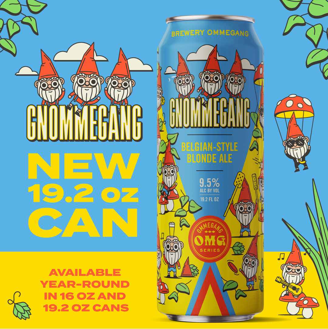 GNOMES. ARE. BIG.
Joining Gnommegang 16oz cans is Gnommegang in 19.2oz cans! Because a little extra beer is never a bad thing. 

🍄 : Available year-round