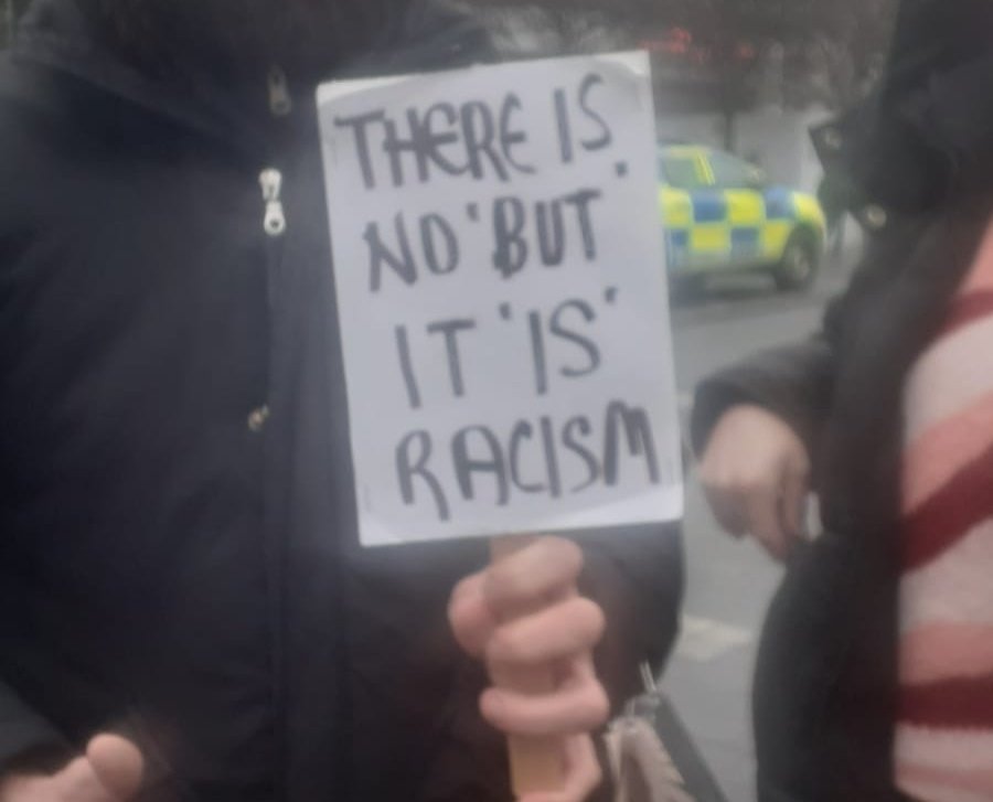 SeriousClits's tweet photo. #SayNoToRacism #SayNoToHate #Dublin #AntiFascist #UnitedAgainstRacism #AntiRacist demonstration today 5/2/24 against the #IrishFarRight #FarRight #AltShite https://t.co/LDuFfn64Fq