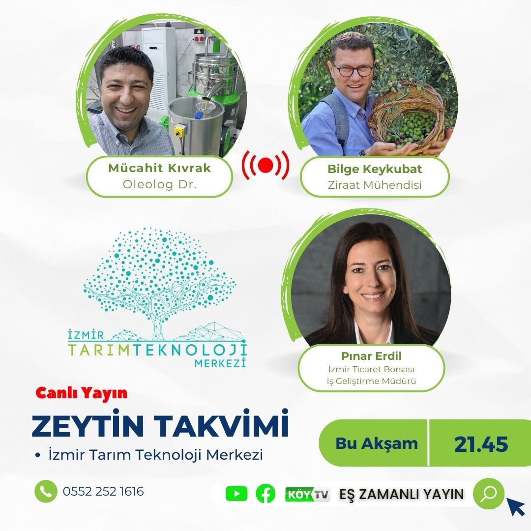 Bu akşam Köy TV de saat 21:45 yayınlanacak yayınımızda İzmir Ticaret Borsası tarafından kurulan İzmir Tarım Teknoloji Merkezini konuşacağız. Bekleriz 🥰🙏 #iTB #İTTM #tarımdateknoloji #akıllıteknolojiler #izmirtarımteknolojimerkezi