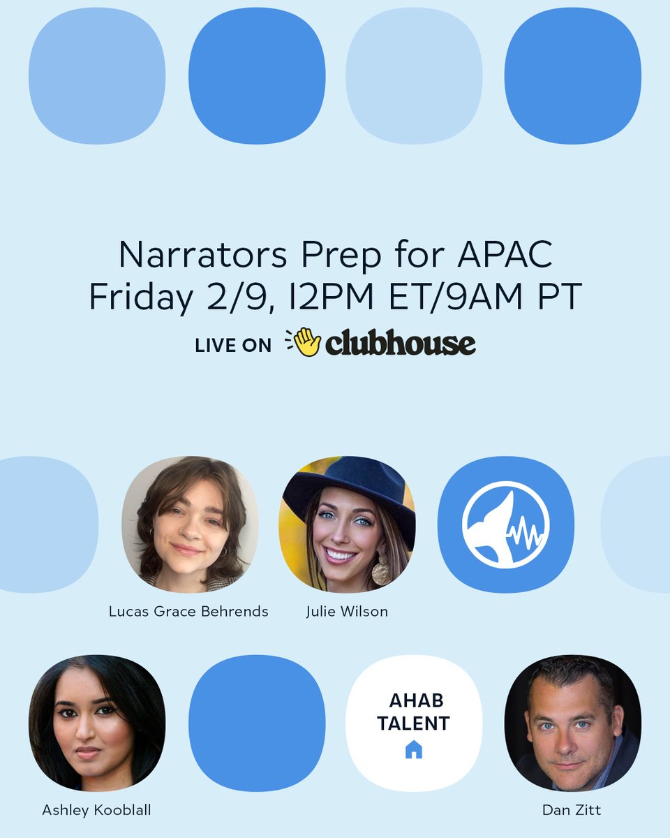 🚨 Ahab Clubhouse Alert! 🚨 ⁣⁣ Ahab co-creators @JuliannaNWilson & @RealDanZitt w/ special guests Michele Cobb & @theerinbennett from the APA and producers Ashley Kooblall & Lucas Grace Behrends as they share their tips and tricks so you can get the most out of APAC!