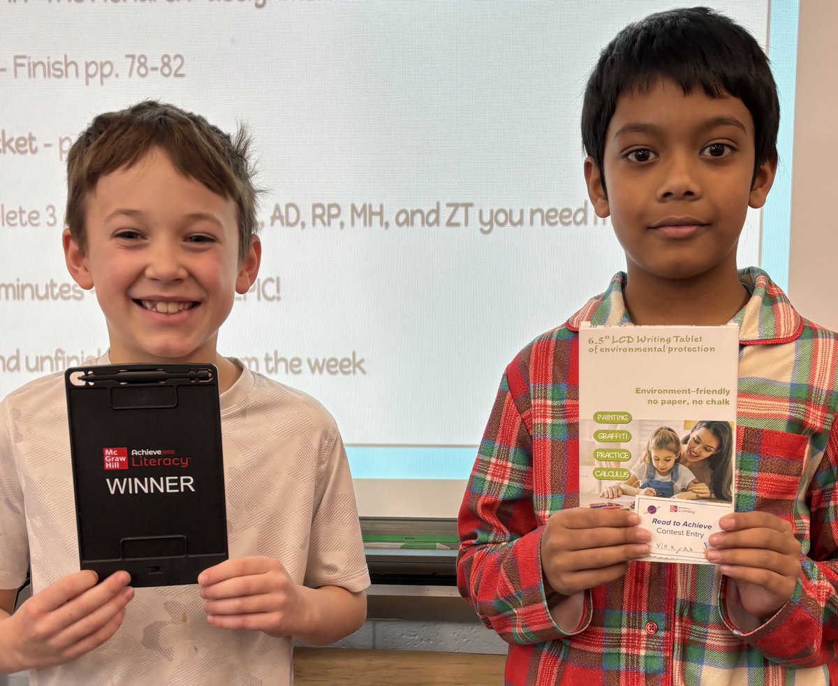 Congratulations to our Week 1 and Week 2 winners for the  Read to Achieve contest sponsored by <a href="/Achieve30002/">achieve3000</a>! My Ss are motivated to read!! <a href="/Jen1Curry/">Jennifer Curry</a> <a href="/kristymc24/">𝒦𝓇𝒾𝓈𝓉𝓎 𝑀𝒸𝐹𝒶𝓇𝓁𝒶𝓃𝑒</a>