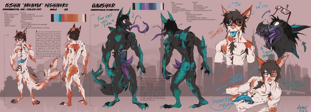 CoyoteFries's tweet photo. Finished a 8 week on and off character project design with my buddy. https://t.co/w9LUu2tiOh