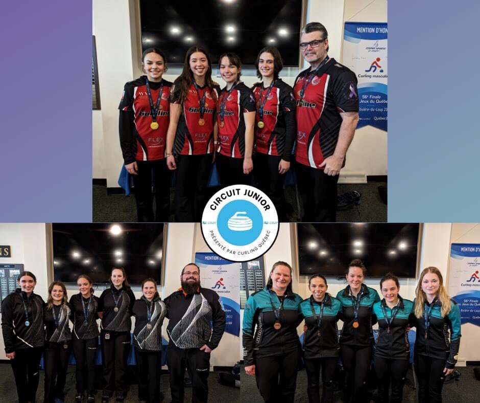 Congrats to the our U18 and U20 girls teams for winning Gold and Bronze at this weekend’s U 20 Bonspiel in Laval. 

🥇 PCCC U-18 - Summer St-James, Léonie Lamarre, Emma Nguyen, Cassandra Roy
🥉 PCCC  U-20 : Delphine Beauchemin, Emilie Padbury, Amber Gargul, Alexandra Legault