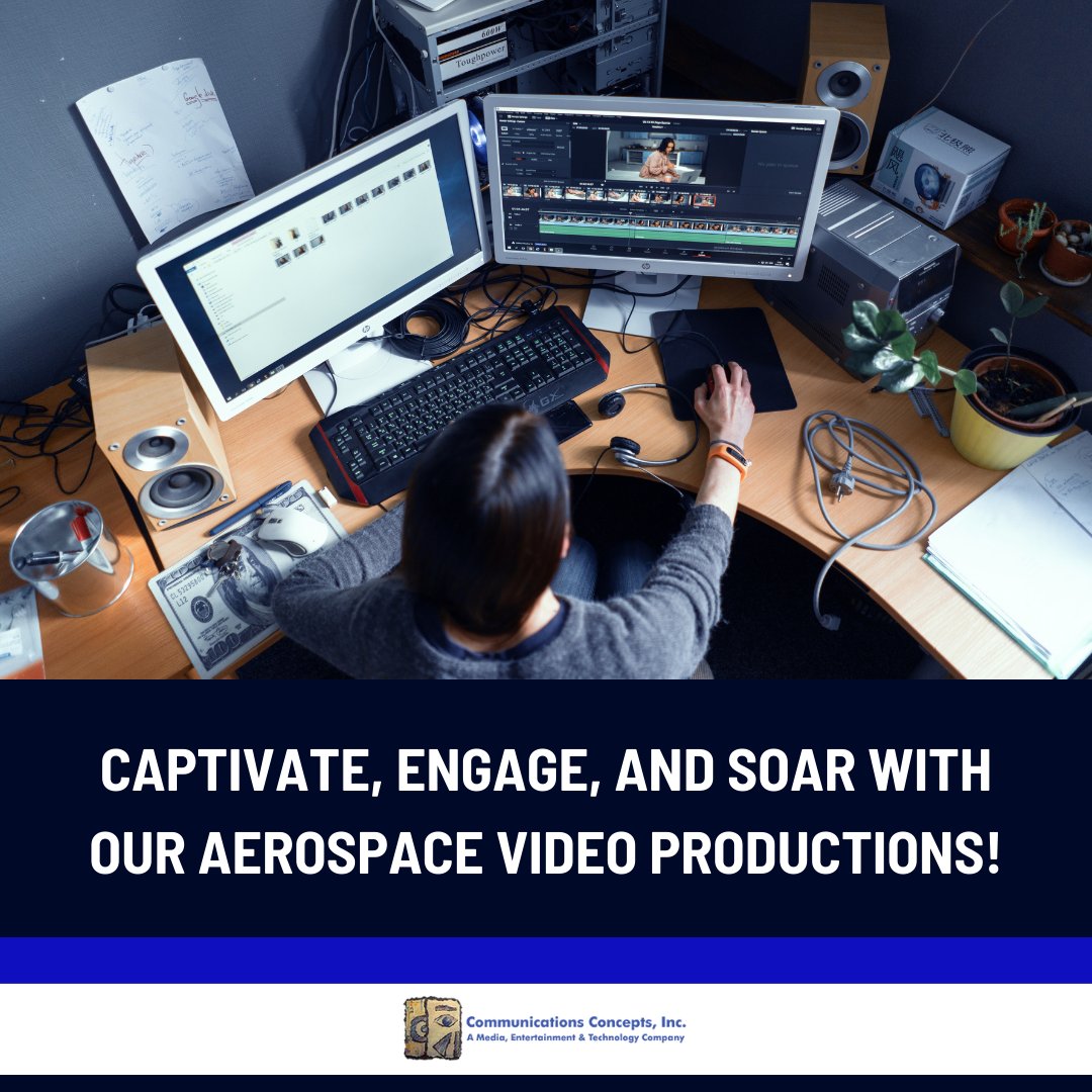 Captivate, Engage, and Soar with our Aerospace Video Productions!

Visit us at cci321.com to learn more about aerospace video production.

#VideoProductionCompany #AppDevelopment #EventVideoProduction #EventPlanning #CorporateVideoProduction #AVRentals #Instructi