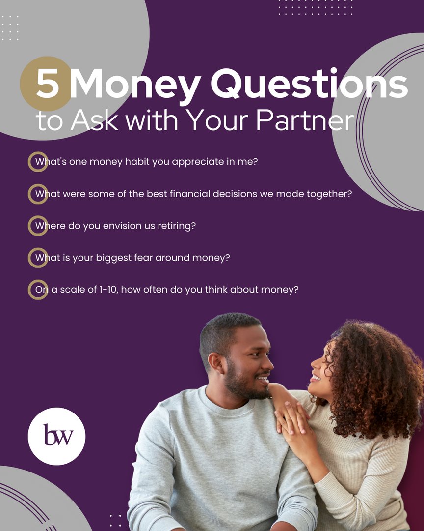 Open and honest communication about these money-related topics can help you build trust, avoid financial conflicts, and help ensure that both you and your partner are on the same page when it comes to managing your finances together.

#LifePlanning #AccountabilityPartner