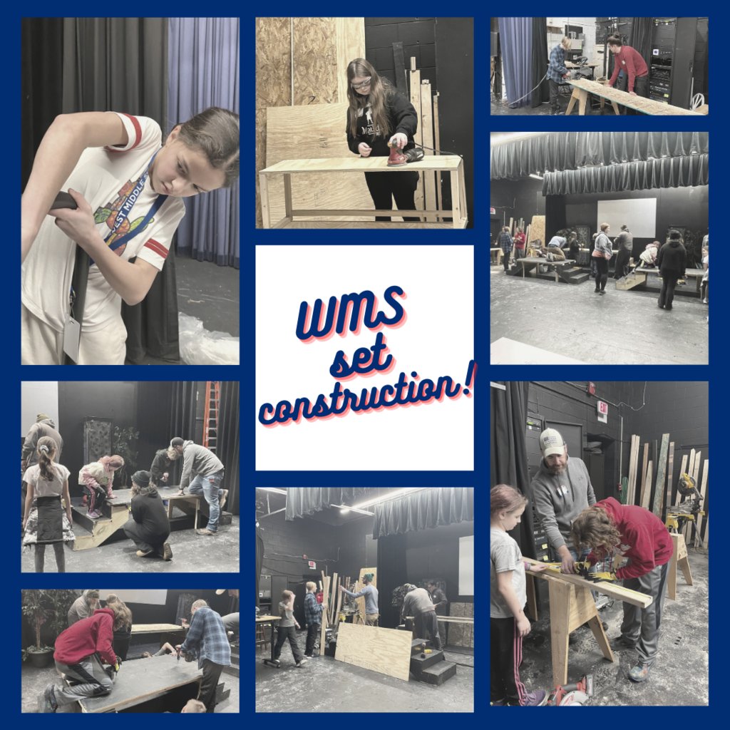 GoWestMS's tweet image. Our cast and crew of &quot;Peter Pan Jr.&quot; are hard at work! Here are some pictures from rehearsals and set building. We are looking forward to the show! Stay tuned for performance dates and times!

#PeterPanJr #AllIn #TheWestWay