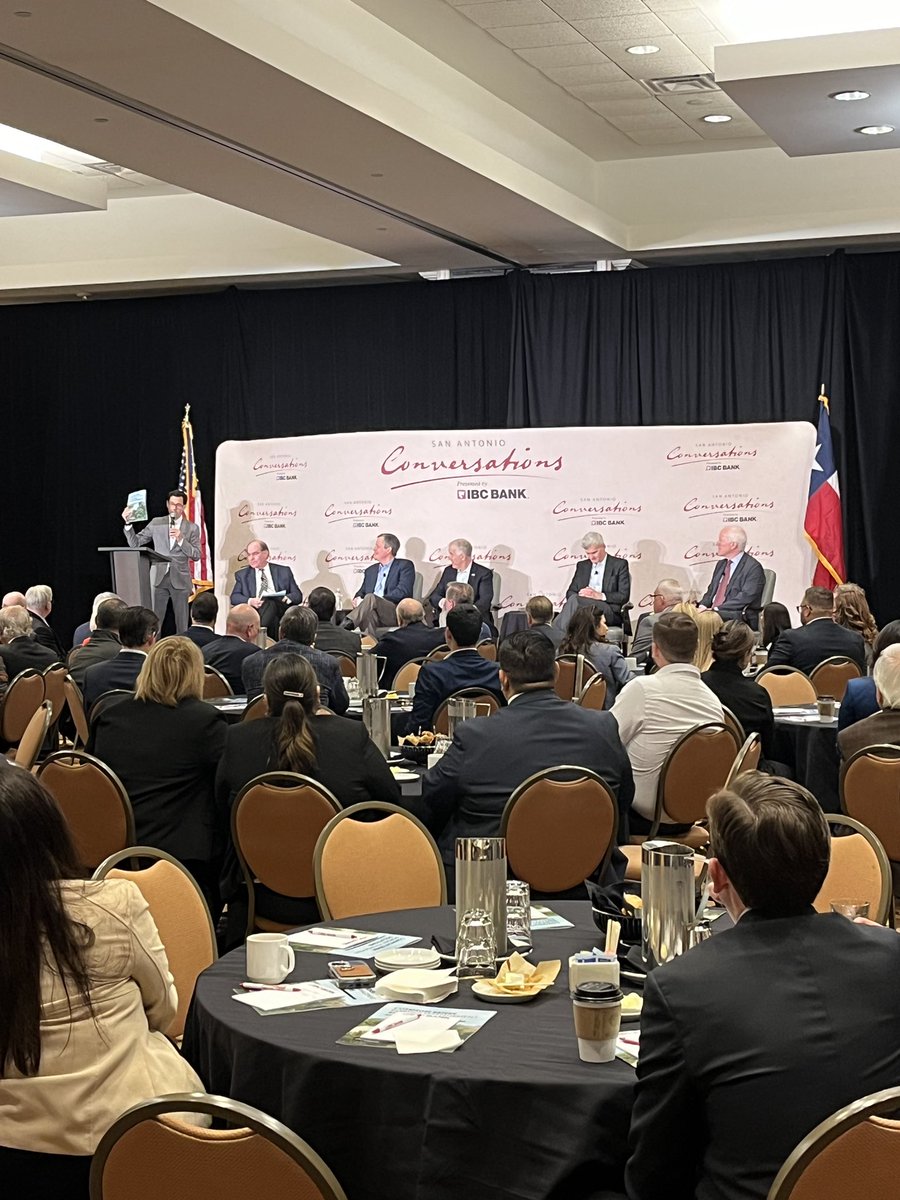Made introductory remarks <a href="/txbiz/">Texas Association of Business</a> for event w/<a href="/JohnCornyn/">Senator John Cornyn</a> Sen. Steve Daines <a href="/SenThomTillis/">Senator Thom Tillis</a> <a href="/SenBillCassidy/">U.S. Senator Bill Cassidy, M.D.</a>. Big thanks to Dennis Nixon IBC Bank. Jim Cardle moderating. Focus on border/immigration package. Fentanyl,foreign policy, LNG, Israel, Iran &amp; nearshoring, debt, taxes.