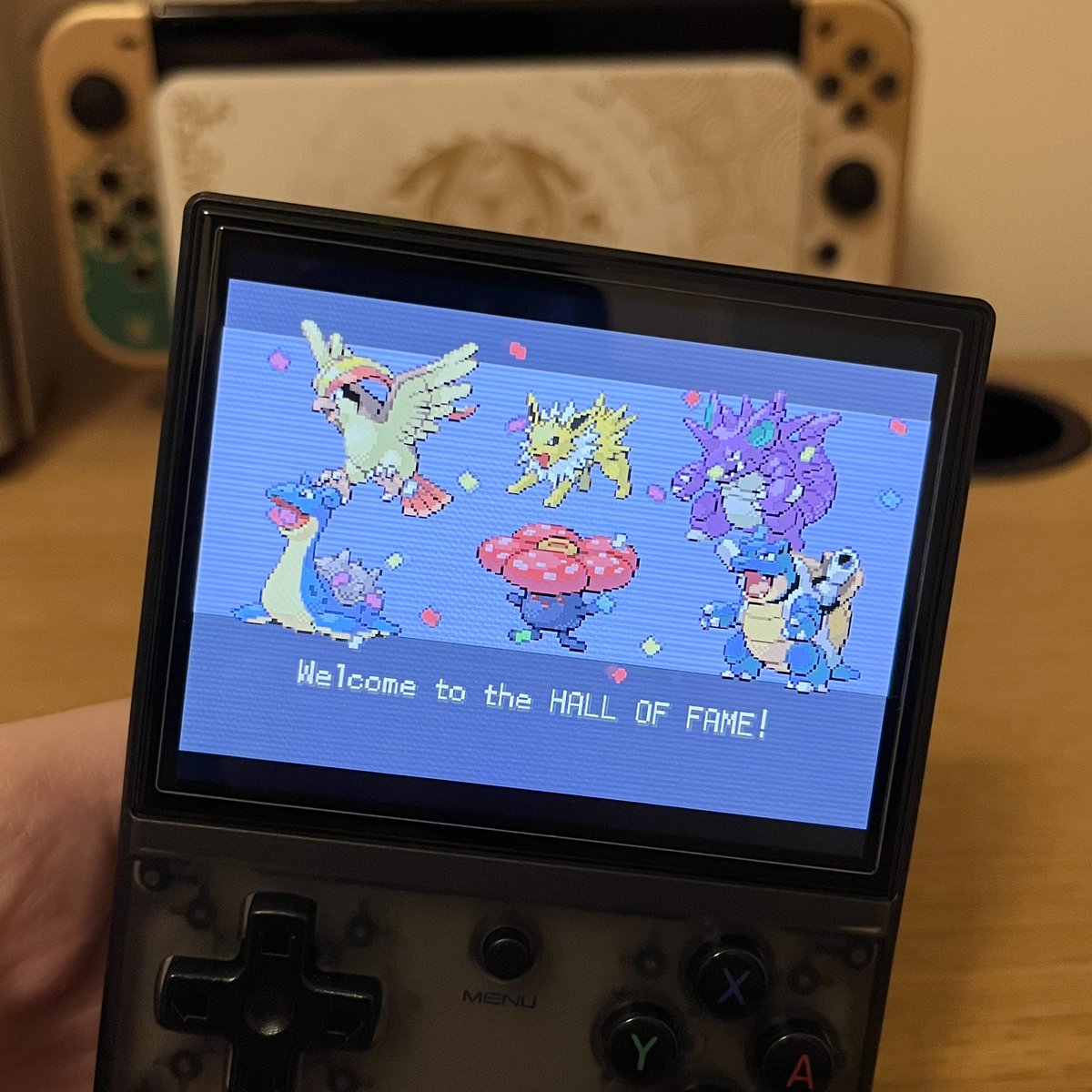 Elite Four down and I’m the new Pokémon Champion 🥳 really loved revisiting this game, so much fun ❤️ #PokemonFireRed