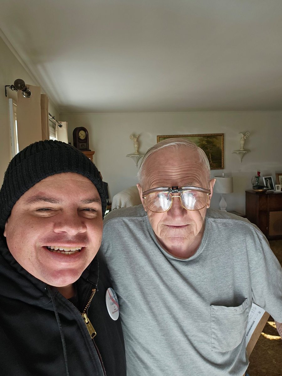CandaceForPA's tweet photo. Frank Cabanas met a resident while canvassing for petition signatures. "Oh, I already voted for her by mail!" he said. 

Thank you for your support! 

#pa140 
#pa140thspecialelection 
#specialelection 
#vote https://t.co/nIyJW6bBkd