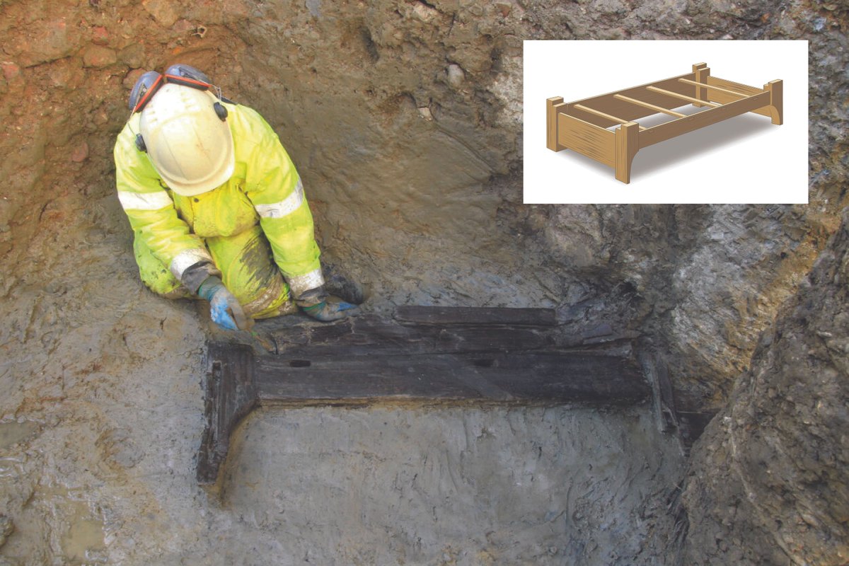 Breaking news from our excavations at Holborn Viaduct!  

We’ve uncovered the first complete Roman funerary bed found in Britain - and there's more. This fascinating site covers an incredible 2000 years of London's history. 

Read more HERE: buff.ly/3SuYLJm
