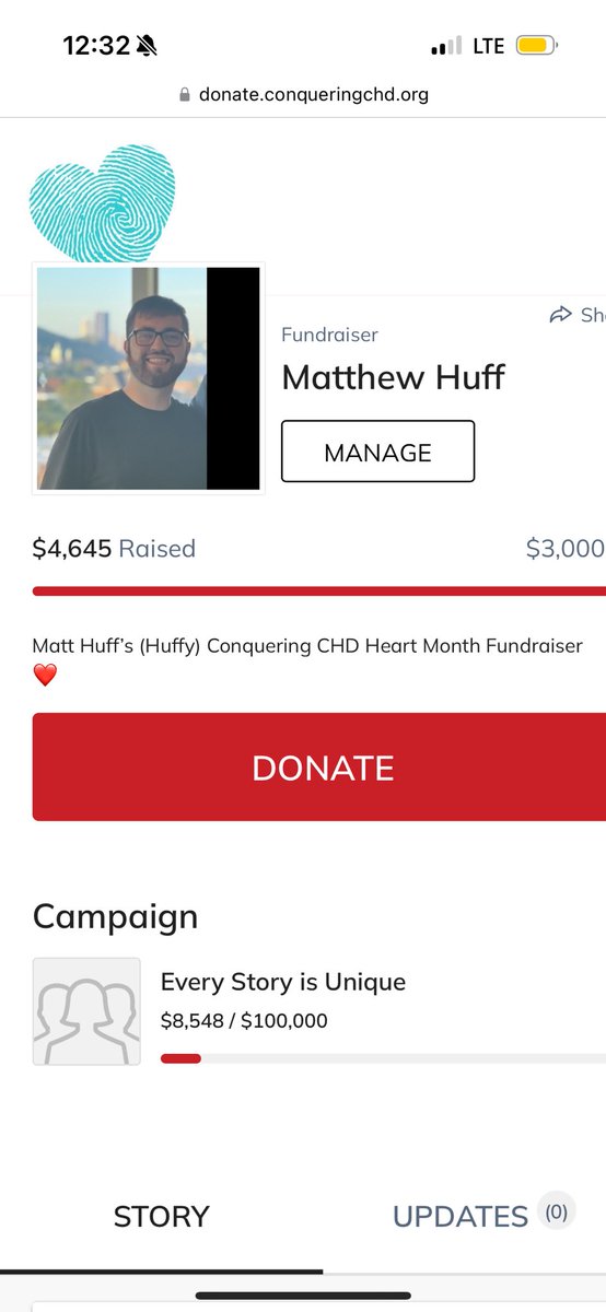 Hi everyone, just giving an update on my fundraiser for @conqueringchd I’m at $4,645! I only need $355 to hit $5K! If you’re able to please donate it would be greatly appreciated. If I’m the top fundraiser over $3K I will attend the conference in DC! #HeartMonth #chd #chdwarrior