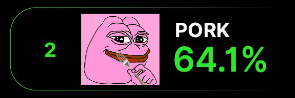 $PORK is leading, quietly but consistently