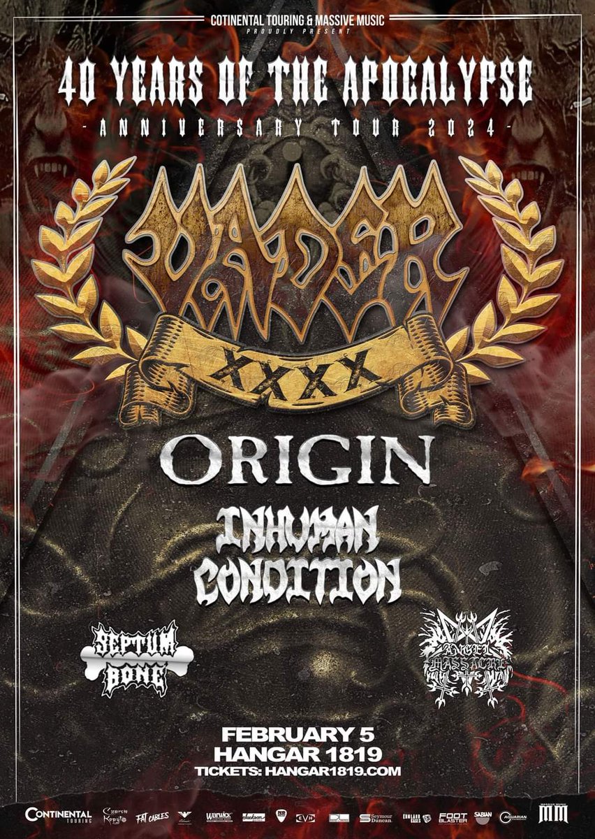 BandInhuman's tweet photo. Greensboro πππ
Inhuman Condition are at Hangar 1819 tonight
with the mighty
Vader & Origin
Get your ass down here and party with us !!!
Come see us at the merch booth !!!
#getoffyourass #godzilla #fearsick #floridadeathmetal #panicprayer #ratgod https://t.co/GORF2cOEh0