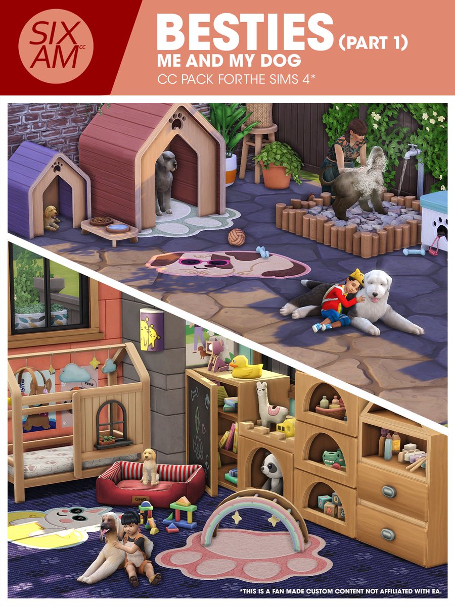 ✨NEW CC✨

Check out my "Besties: Me and My Dog" CC Pack! Inspired by the beautiful bond between toddlers and dogs, it's designed to celebrate their friendship. Dive into the cozy world of babies and their doggo BFFs! 😊🐾👶🐶 #TheSims4

▶️Download link in my bio.