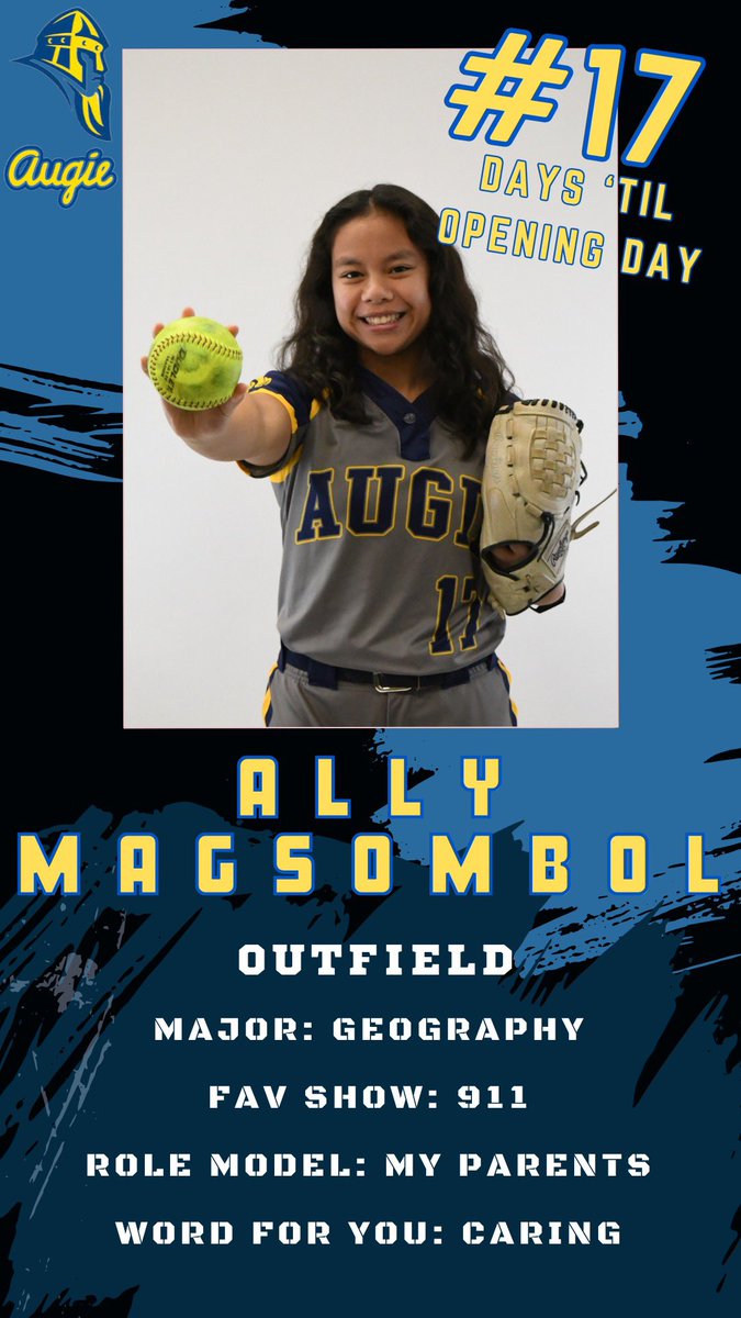 Augustana Softball (@augie_sb) on Twitter photo 17 days until we break the seal on the 2024 season! Meet Junior OF, #17 Ally Magsombol <a href="/AllyMags4/">Ally Magsombol</a>! #SetSail #TheAugieWay <a href="/augieathletics/">Augustana Vikings</a> 17 days until we break the seal on the 2024 season! Meet Junior OF, #17 Ally Magsombol <a href="/AllyMags4/">Ally Magsombol</a>! #SetSail #TheAugieWay <a href="/augieathletics/">Augustana Vikings</a>